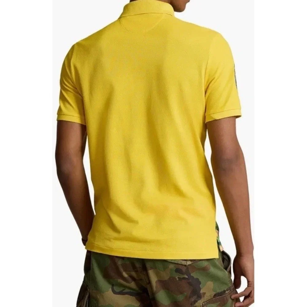 Mens RARE‎ Polo Ralph Lauren Chamonix Mt. Blanc Classic Fit Mesh Polo Shirt Med